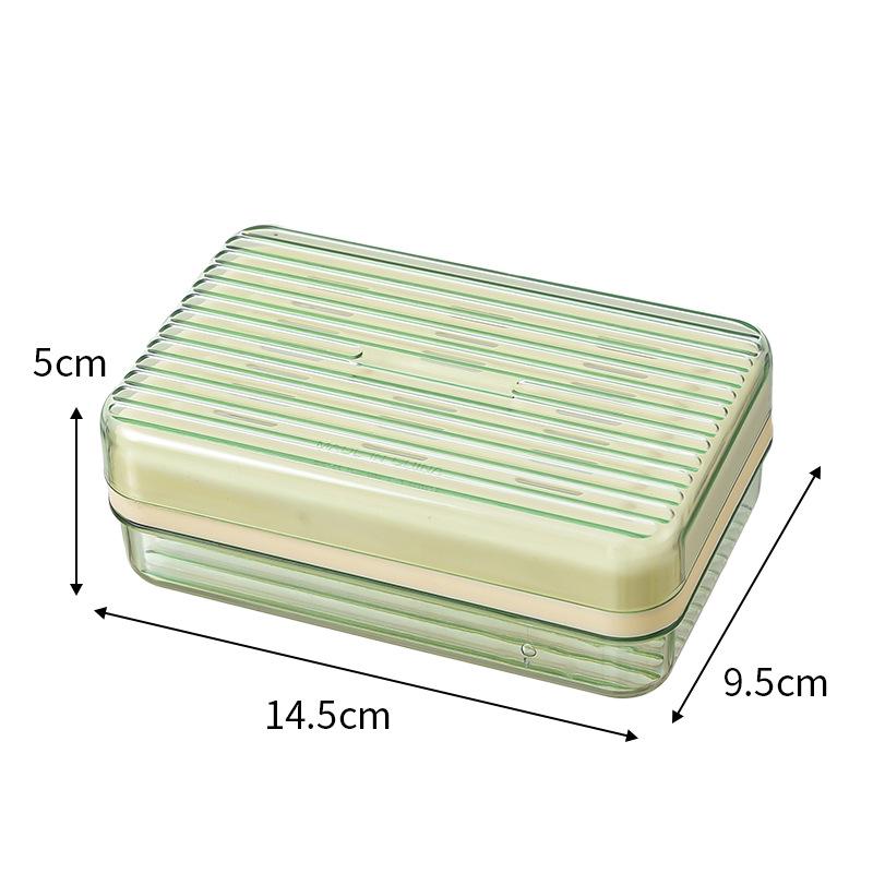 

Clear Soap Dish with Lid: Layered, Dustproof, and Drainable Bathroom Storage.