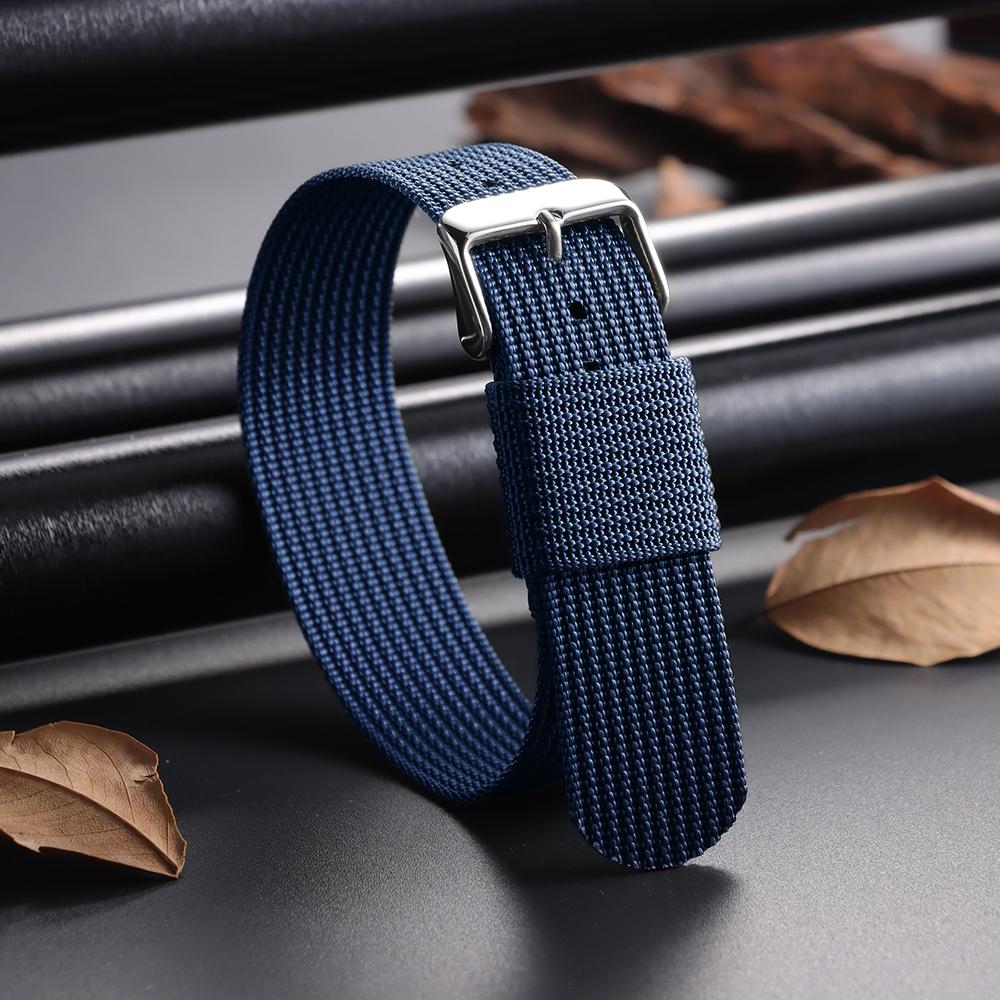 18/20/22mm Nylon Watch Band Braided Nylon Strap for Seiko Men's Army Sports Breathable Fabric Nylon Bracelet Wristbelt for Omega