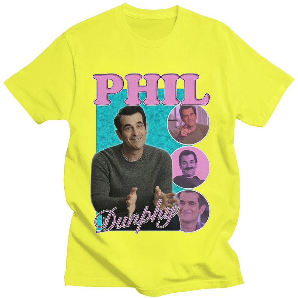 Phil Dunphy 2022 Amerikan TV Dizisi Tişörtleri Harajuku Grafikli Baskılı Kısa Kollu %100 Pamuklu Tişört Oversize Sokak Giyimi Unisex