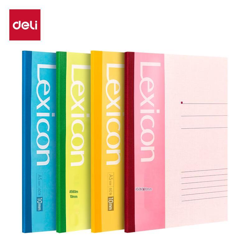 Deli A5 60-Page Softcover Notebooks, 10-Pack