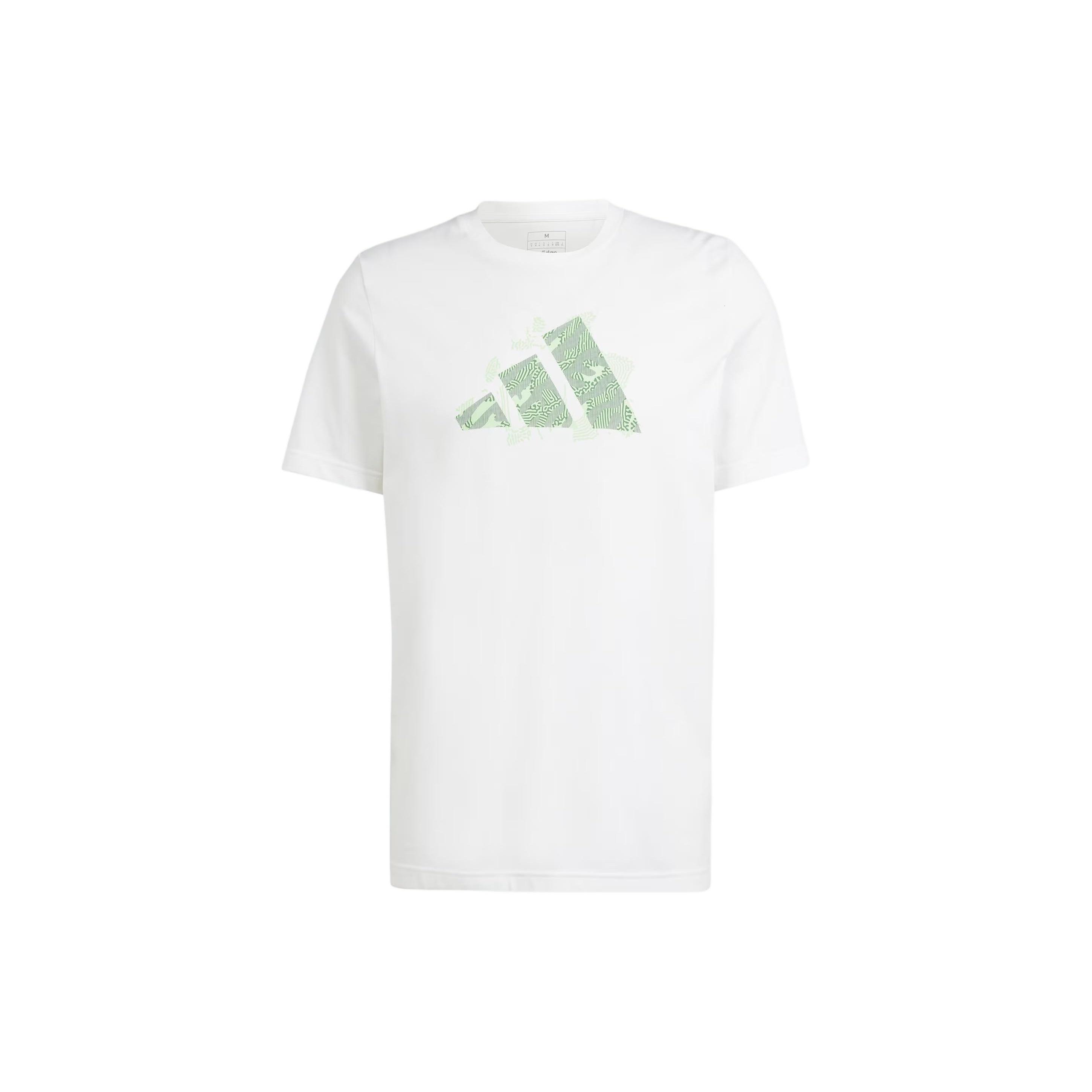 adidas Aeroready Logo Slam Graphic Tennis T-Shirt Asia Sizing White Men s IS2418 L
