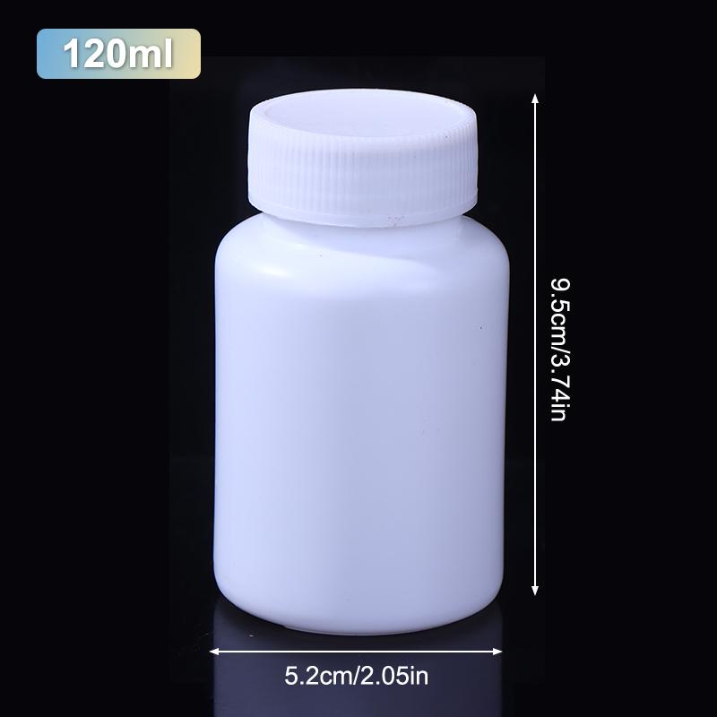 15-180ml Plastová Láhev Bílá Lékovka se Šroubovacím Víčkem Potravinářský PE Úložný Balicí Kontejner Krabička na Pilulky Pouzdro Držák
