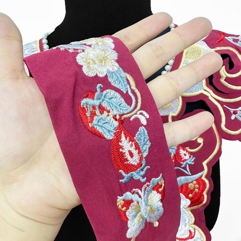 Elegant Embroidered Cloud Shoulder Scarf Fashion False Coller Flexible Costume Scarf For Weddings Parties And Prom Event