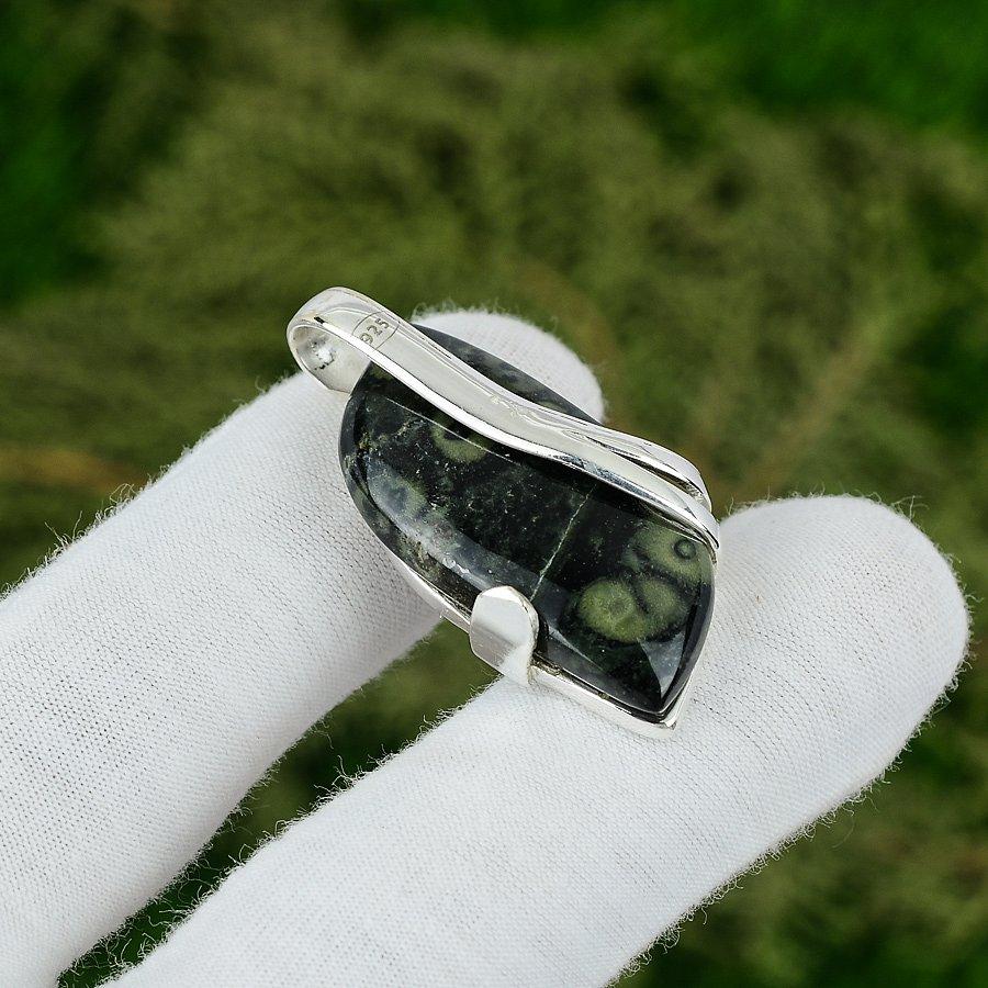 Sisters Day Sale Natural Kambaba Jasper Wedding Daughter New Pendant 925 Silver