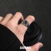 Retro Adjustable 925 Sterling Silver Open Rings - Unisex, Trendy, and Colorfast Niche Design