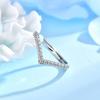 Adjustable Moissanite Wedding Ring with V-Ring Design for TikTok Live Streaming