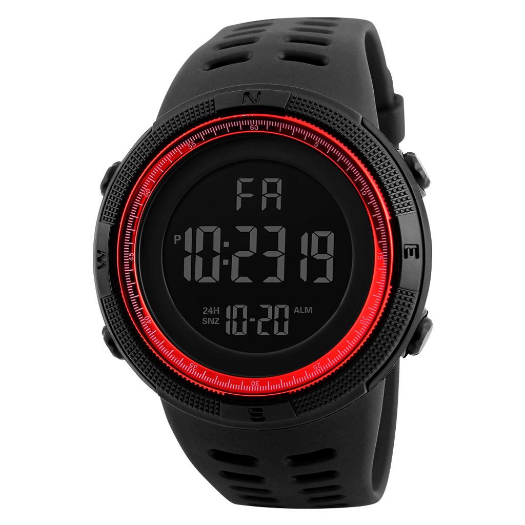 Men's Electronic Watch Large Screen Sports Multi-function Cold Light Student Watch