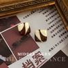 Boucles d'oreilles pendantes vintage en émail rouge bordeaux - Clous de style rétro français
