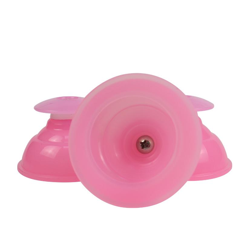 Pink 6-Piece Silicone Cupping Set: Portable Negative Pressure Suction Cups with Soft Rubber for Fire Cupping Therapy.