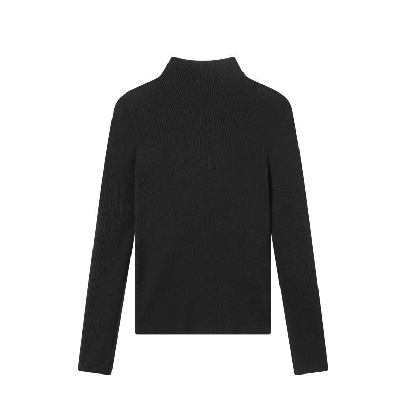 Jingdong Crafted Women's 100% Wool High-Neck Pullover Sweater