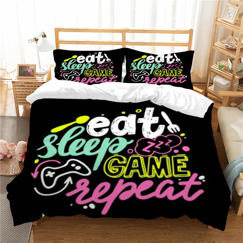 Bedding Cover Suit King Double Size Man Woman High Quality Bed Cover Set 3D Gamer Printed Creative Bedspreads