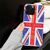 Custodia Bandiera Union Jack Inghilterra UK per iPhone 17 Air 16 16E 15 14 11 Pro Max Cover Morbida per Telefono 12 13 Mini 7 SE 2020 8 Silicone Nero