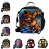 Large Capacity Five Nights At Freddy's 3d Printed Insulated Lunch Bag For Versatile Use