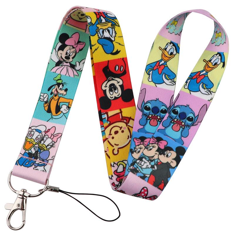 Anime Minnie Mickey Mouse Krkový popruh Šnúrka na kľúče Šnúrka Držiak na ID kartu Šperkové dekorácie Kľúčenka na doplnky Darčeky