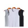 Men's Racerback Cotton Tank Top - Pure Cotton Sports Undershirt for Spring/Summer