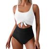 Women's Slim Fit Hollow,Out Tie,Waist One,Piece Swimsuit