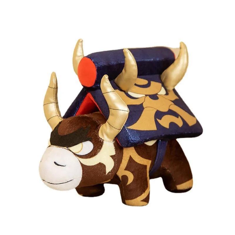 30CM Hot Genshin Open World Adventure Game Arataki Itto Can Be Disassembled Small Red Bull Chou Cartoon Large Plush Toy Gift