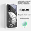 Butterfly of Ice Crystals For Samsung S25 S25 Edge S25Ultra S8 9 10 20 S21 Pro 22 Plus S23 FE S24 Ultra Magsafe Glass Phone Case