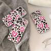 Applicable To iPhone17 Rose Red Love Leopard Print Soft Case Sticker Leather Mobile Phone Case 15pro/16/13 Advanced 14 Niche