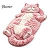 Pet Themed Home Decor Realistic 3D Sleeping Cat Plush Rug, Soft Imitation Cashmere Bath Rug Absorbent Floor Mat, Non-slip Decorative Carpet