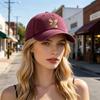 Embroidery Eagle Pattern Baseball Hat, Adjustable Back Buckle Retro Distressed Style Baseball Cap, Washed Cotton Fabric Outdoor Sunshade Cap