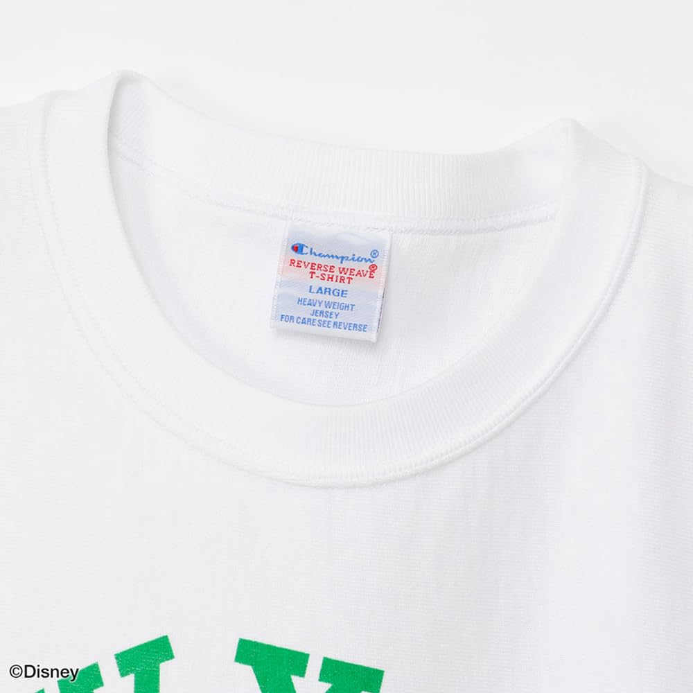 Manga Corta Cuello Redondo Disney Mickey Corte Relajado Estampado Gráfico Manga Corta REVERSE WEAVE Blanco [Champion] Camiseta C3-Z361 para Hombre 9.4oz