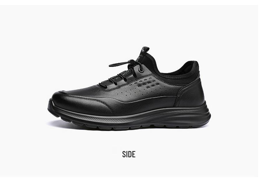 Red Dragonfly Men's Waterproof Leather Sneakers: Autumn Casual, Non-Slip, Soft Sole Travel Shoes
