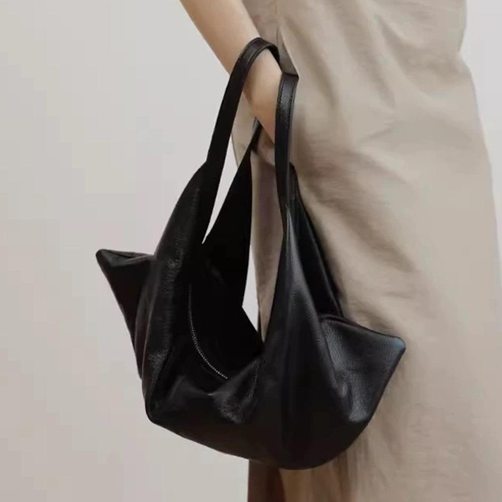 Luxury Soft Women Shoulder Bag PU Leather Designer Handbag and Purses Half Mo Croissant Bags for Women 2026 New Shopper Clutch