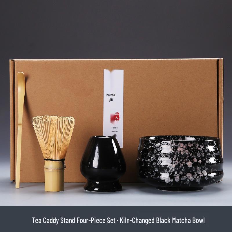 Matcha Tool Set: Chasen Stand & Tea Whisk with White Hon-date, Inspired by Song Dynasty, in Japanese Gift Box