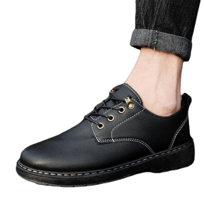 Letnie męskie buty antypoślizgowe, wodoodporne, olejoodporne, buty kucharza, robocze buty codzienne ze skóry, czarne buty robocze z ochroną pracy