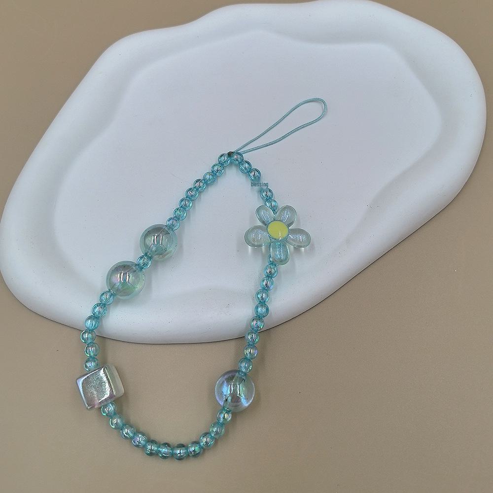 Breloc creativ acrilic floarea soarelui pentru telefon mobil - breloc DIY pentru femei