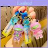 Colorful Acrylic Cartoon Bear Keychain Charming Car And Bag Accessory