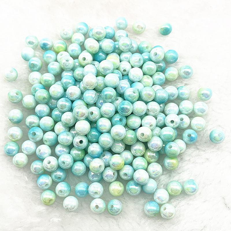 4mm 6mm 8mm 10mm Cream Series Round Acrylic Pearl Beads Loose Spacer Beads for Jewelry Making DIY Bracelet Necklace Earrings