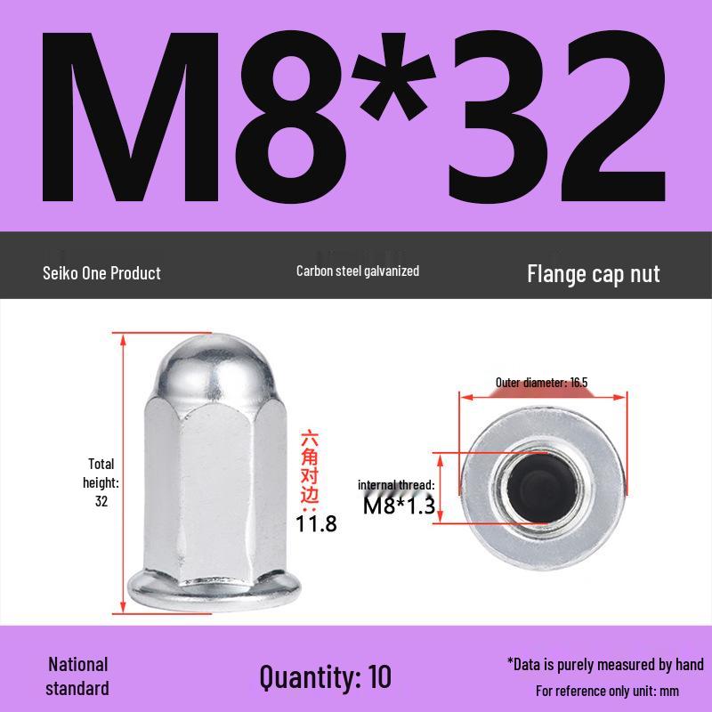 Galvanized Decorative Motorcycle Cylinder Head Nut Cap M5/M6/M8