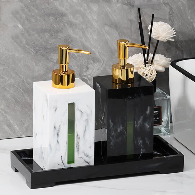 

Qianzique Resin Hand Sanitizer Dispenser & Tray Set