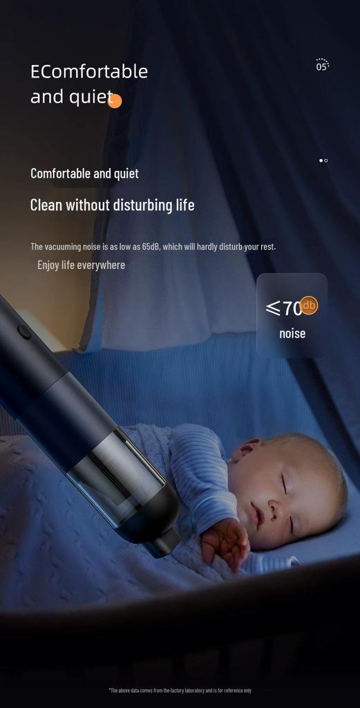 Compact High-Power Wireless Car Vacuum Cleaner with Strong Suction