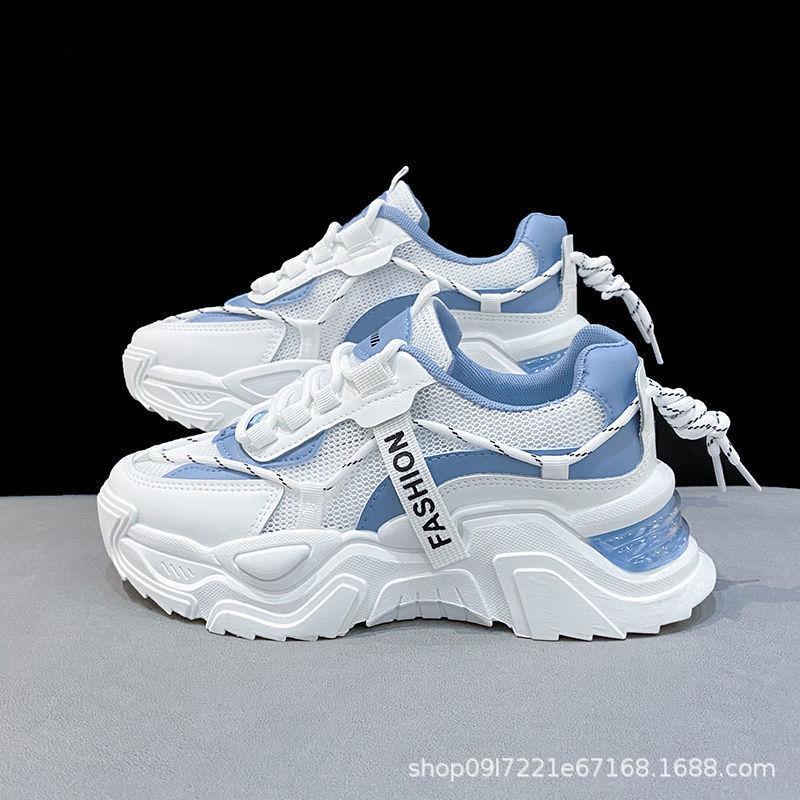 

Sneakers women s spring 2025 running breathable thin versatile casual shoes thick-soled heightening dad shoes net trendy shoes 35