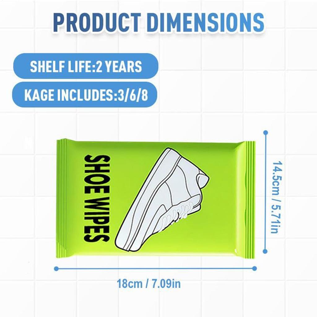 3 Bag Disposable Shoes Clean Wipes Portable White Shoes Cleaning Care Wipes Sneakers Cleaning Quick Wet Wipe Removal Stains