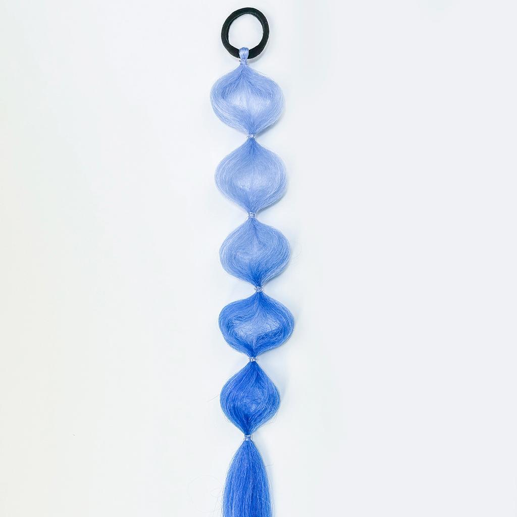 Fashion Braid Sweet Hair Ties Girl Gradient Cherry Blossom Powder Twist Long Braid Wig Hairbands Party Dating Hair Accessories