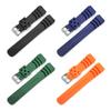 Seiko Replacement Watch Diving Waterproof Rubber for SKA293J2 and SKA291J1 Band, Black/Green/Navy/Orange, 20mm/22mm Width, Strap, DAL0BP, (Green,