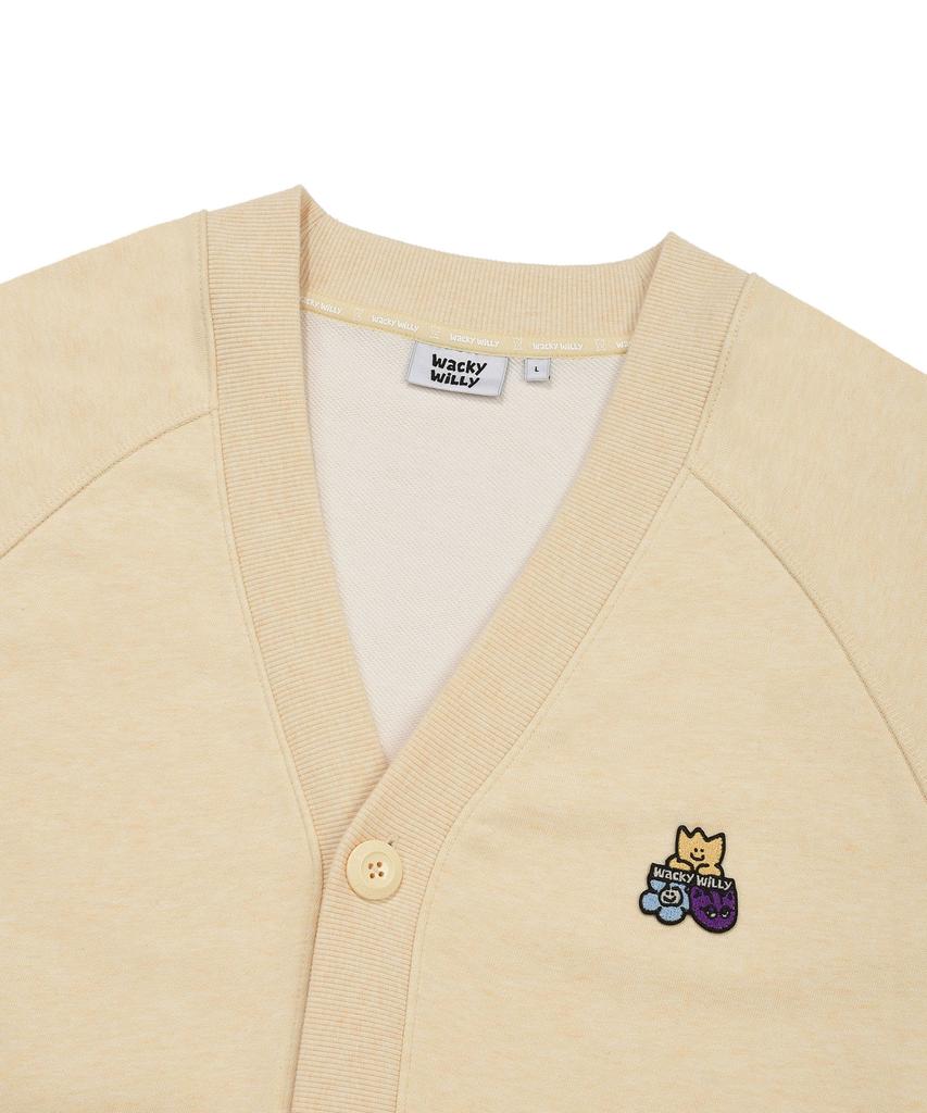 Wacky Willy V-Neck Cardigan Yellow