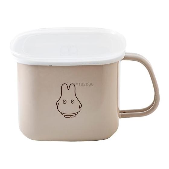 Fuji Enamel Miffy Pastel Miso Storage Container Square Miso Pot Just Fits Greige Ghost Miffy Enamel
