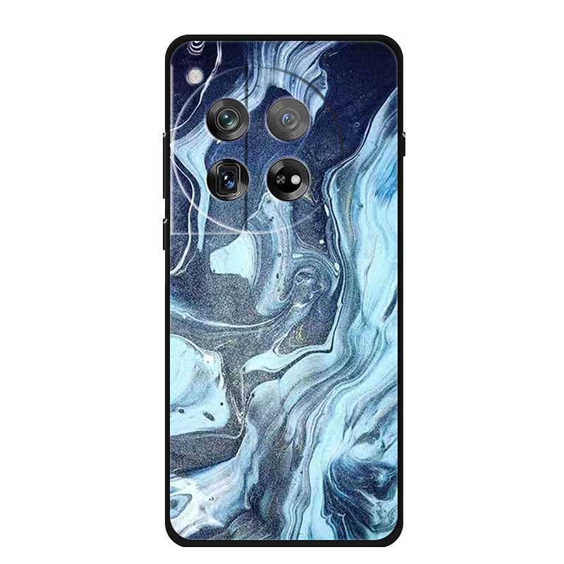 Marble Shell For OnePlus Ace 3 3 Pro Case Luxury Protector Soft Silicone Phone Cover for OnePlus 12R 12 R Colourful Black Fundas