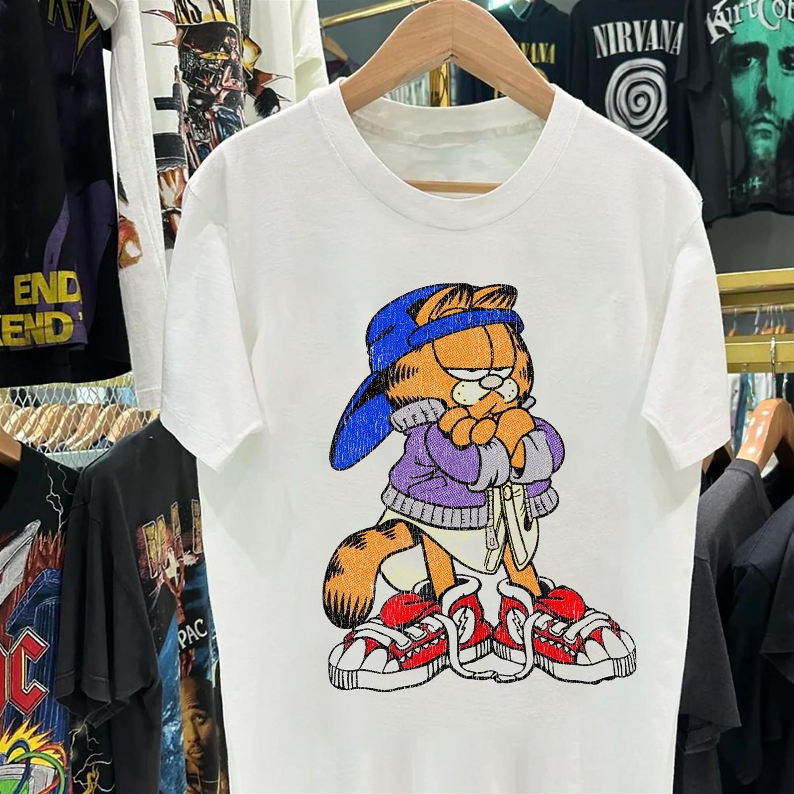 Cool Garfield -Wash Promo T-Shirt White XXL 3XL