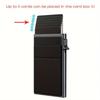 Men's RFID Aluminum Card Holder: In-Stock, Side-Push Design