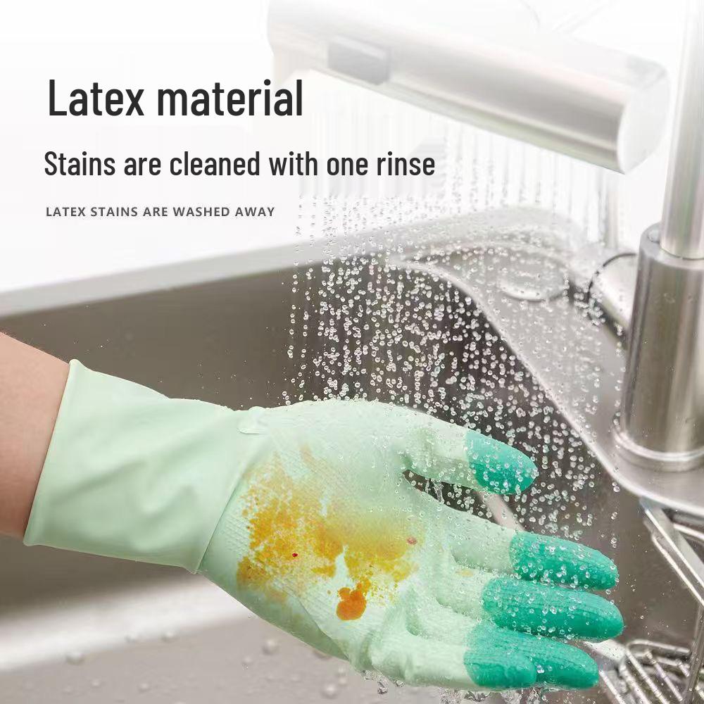 Nouvelle arrivee: Gants à vaisselle imperméables en latex doublés polaire - Chauds, durables et résistants à l'usure