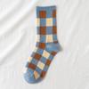Women's  And Winter Striped Blue Plaid Sports Socks