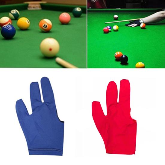 Spandex Snooker Billiard Cue Glove Pool Left Hand Open Three Finger Accessory