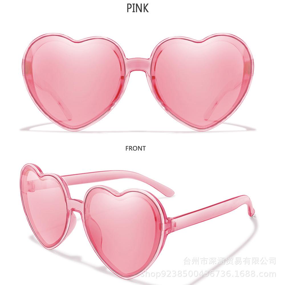 Colorful Coated Love Sunglasses Colorful Trend Party Decorative Sunglasses