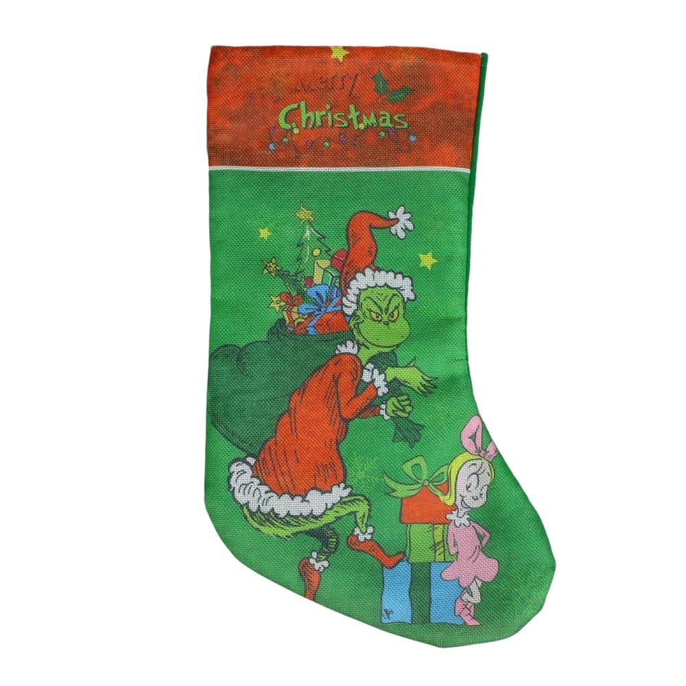 Christmas Stocking,Large Green Christmas Stockings Christmas Decorations For Family Holiday Party Decor
